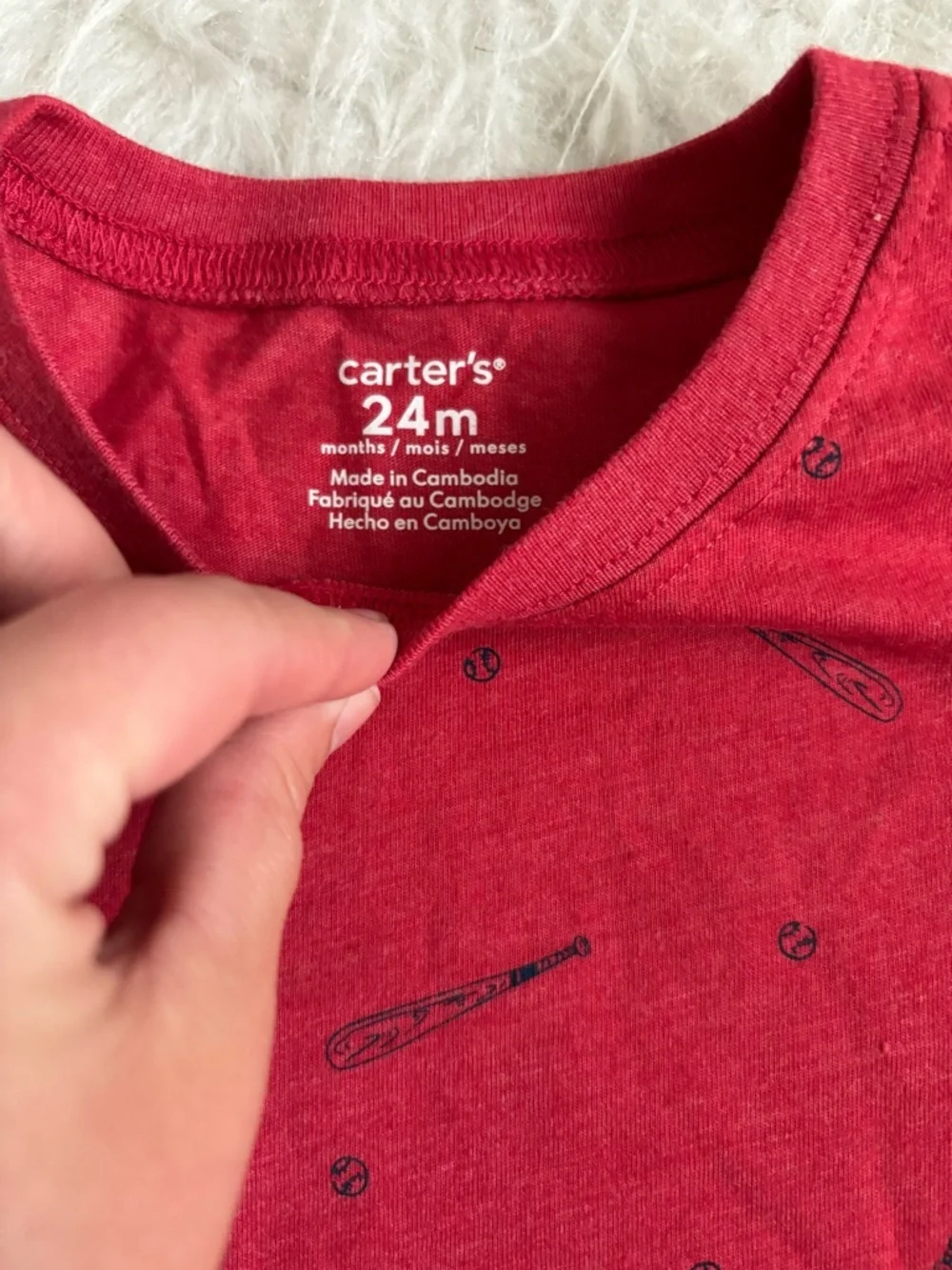 Carter's Toddler Boy Sporty Red Tee & Light Blue Tank Top Set